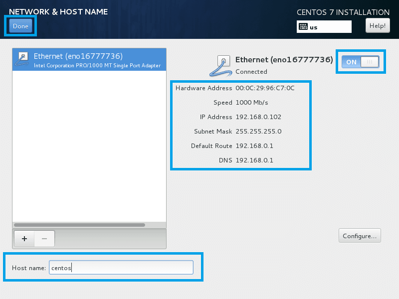 Enable Network Connection