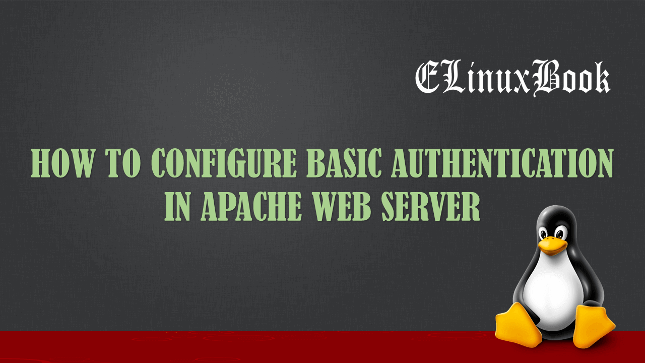 how to configure basic authentication in apache web server