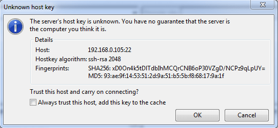 ACCEPT THE SSL ENCRYPTION CERTIFICATE