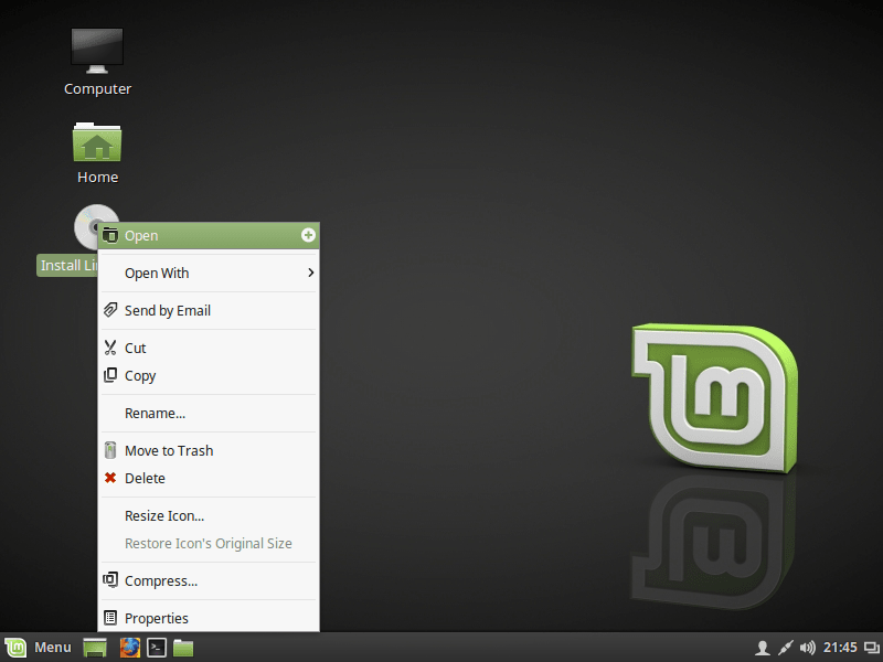 START THE LINUX MINT INSTALLATION