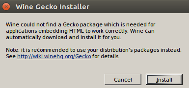 INSTALL WINE GECKO INSTALLER