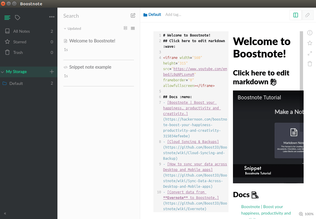 BOOSTNOTE MARKDOWN NOTE TAKING SOFTWARE